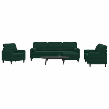 vidaXL 4-delige Loungeset met kussens en bolsters fluweel, Verzenden, Nieuw