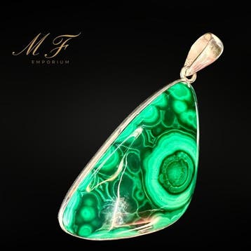Premium - natuurlijke malachiet - Zilver 925 Sieraden -