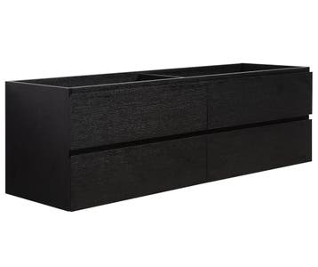Wastafelkast Angela 160 x 48 cm Zwart Wastafelmeubel, Huis en Inrichting, Badkamer | Badkamermeubels, Verzenden, Nieuw