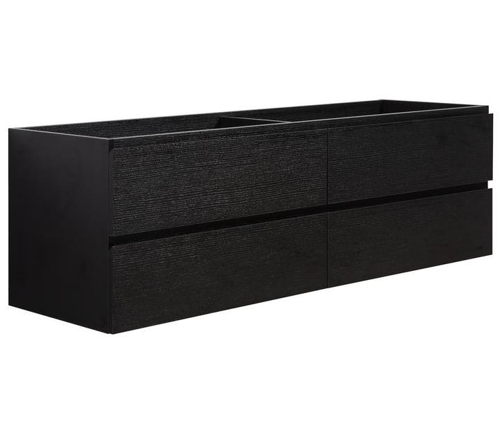 Wastafelkast Angela 160 x 48 cm Zwart Wastafelmeubel, Maison & Meubles, Salle de bain | Meubles de Salle de bain, Envoi