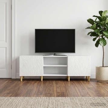 vidaXL TV Kast 150 x 31 x 50 cm Hoogglans Wit Bewerkt hout, Verzenden, Nieuw