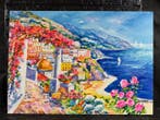 Alfredo Grimaldi (1950) - Veduta di Positano, Antiquités & Art, Art | Peinture | Classique