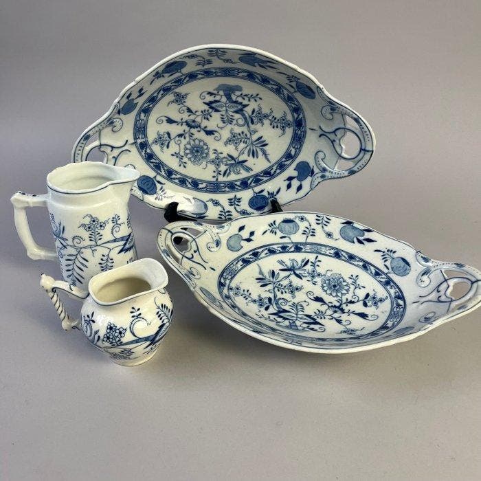 Service à petit déjeuner - Antiek - Louis Regout - Blue, Antiquités & Art, Antiquités | Verre & Cristal