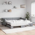 vidaXL Slaapbank met onderschuifbed 100x200 cm stof, Huis en Inrichting, Slaapkamer | Bedden, Verzenden, Nieuw