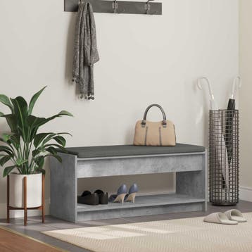vidaXL Hallenbank Beton Grijs 103 x 38 x 45 cm, Verzenden, Nieuw