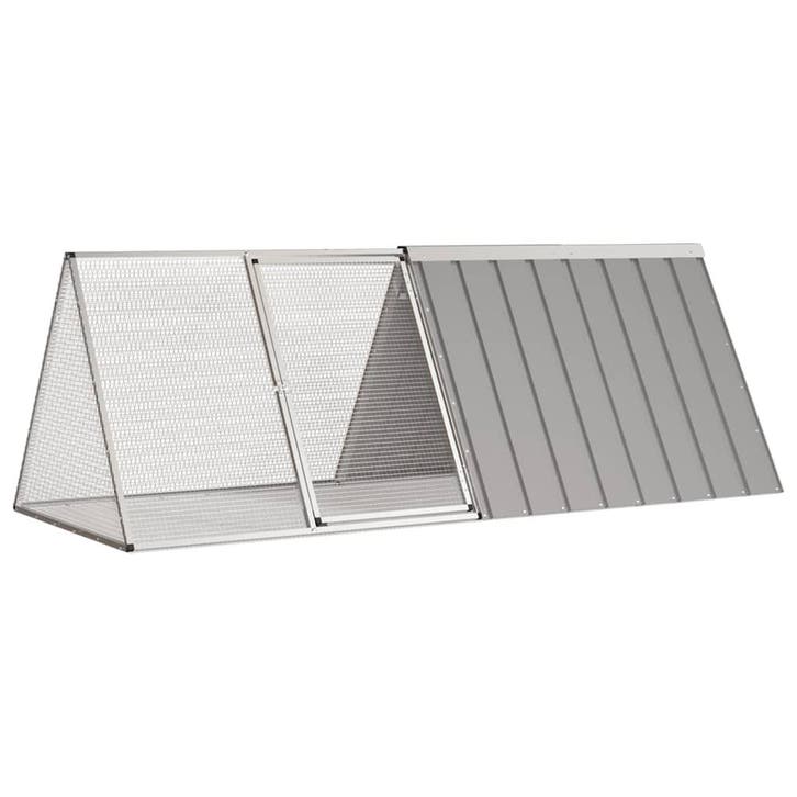 vidaXL Konijnenhok 201,5x80,5x71 cm gegalvaniseerd staal, Dieren en Toebehoren, Knaagdieren en Konijnen | Hokken en Kooien, Nieuw