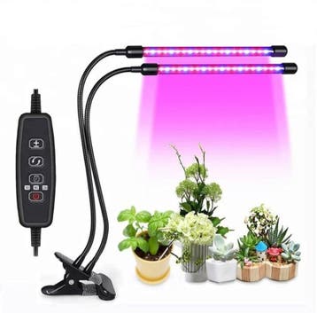 LED kweeklamp kweek groei bloei lamp planten + timer *2x arm, Verzenden