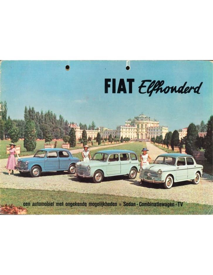 1956 FIAT 1100 BROCHURE Nederlands, Boeken, Auto's | Folders en Tijdschriften