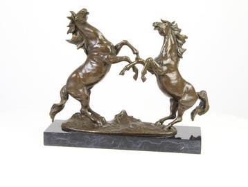 sculptuur, Beautiful Hand-Finished Bronze Sculpture of Two, Antiek en Kunst