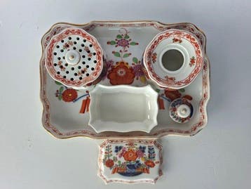 Meissen - E.A. Leuteritz - Juego de escritorio en porcelana