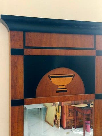 Klassischer Biedermeier Wandspiegel – Edles Holz mit