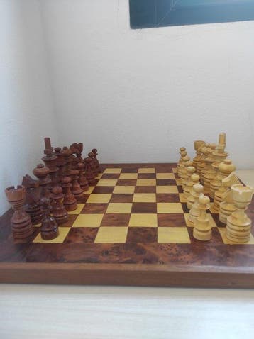 Schaakspel - Hout, Antiek en Kunst, Curiosa en Brocante