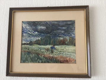 Paul Kromjong (1903-1979) - Landschap boer met seis
