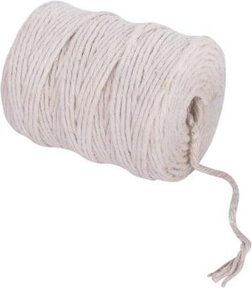 Jute dik 6 draads grote klos wit macrame koord mm rol 120
