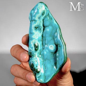 Speciale botrioïdaal chrysocolla - Landschap van levendige
