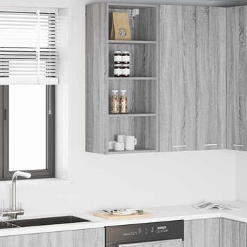 vidaXL Hangkast Grijs Sonoma 40 x 29,5 x 100 cm Bewerkt hout, Verzenden, Nieuw