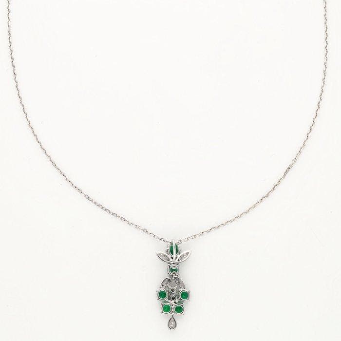 Halsketting - 18 karaat Witgoud Diamant (Natuurlijk) -, Bijoux, Sacs & Beauté, Colliers