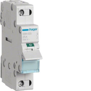 Hager SBN Interrupteur encastré Modulaire - SBN125, Verzenden