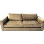 4x6 sofa 3-zitszetel In Beige Velours - Showroommodel -, Eclectisch, Zo goed als nieuw, Stof, 200 tot 250 cm