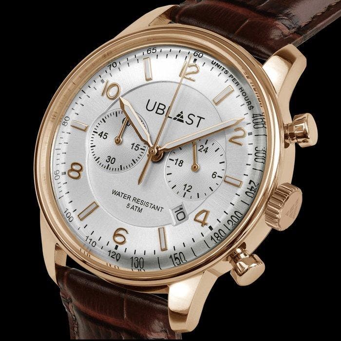Ublast - Elegant Chronograph - REF. UBELCH40GWH - Heren -, Bijoux, Sacs & Beauté, Montres | Hommes