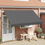 vidaXL Luifel handmatig uittrekbaar 350 cm antraciet, Verzenden, Nieuw