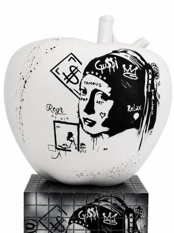 Daluxe Art - 1999 • XXL Pop Art Apple Display – 80 cm, Antiek en Kunst, Kunst | Designobjecten