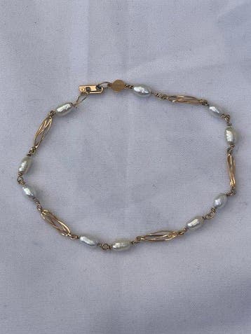 Armband - 18 karaat Geel goud Parel - 18k gouden armband, Handtassen en Accessoires, Armbanden, Nieuw