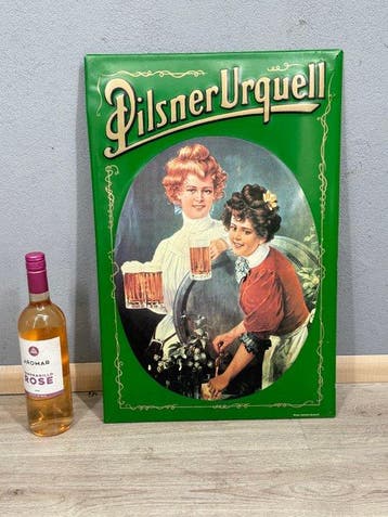 Groot Pilsner Urquell reclamebord – Metaal – Klassieke