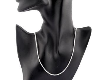 Collier - 14 carats Or blanc - 5.20ct. tw. Diamant, Handtassen en Accessoires, Kettingen, Nieuw