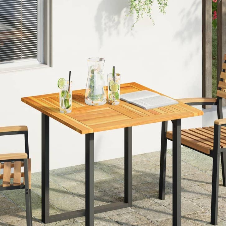 vidaXL Tafelblad vierkant 80x80x2,2 cm massief acaciahout, Huis en Inrichting, Tafelonderdelen, Nieuw, Verzenden