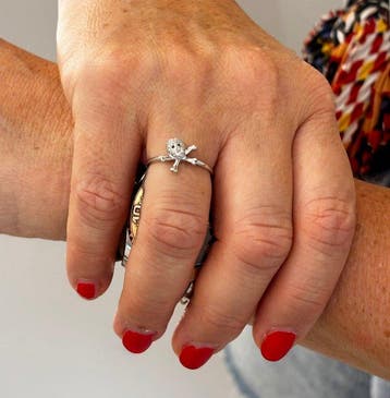 Zonder minimumprijs - Ring - 18 karaat Witgoud - 0.09ct. tw., Nieuw