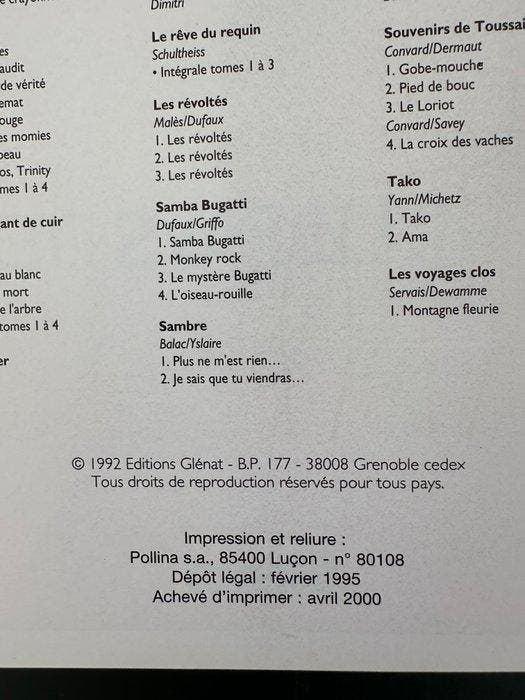 Grimion Gant de Cuir T4 + dédicace - C - 1 Album - Herdruk -, Livres, BD