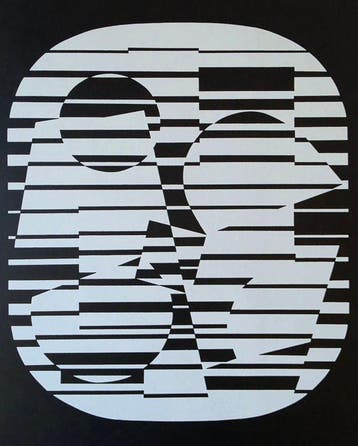 Victor Vasarely (1906-1997) - Zeta - 1955, tirage de