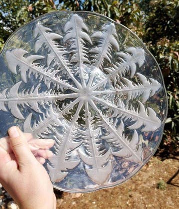 Lalique - René Lalique - Plat de service - Pissenlit - Verre