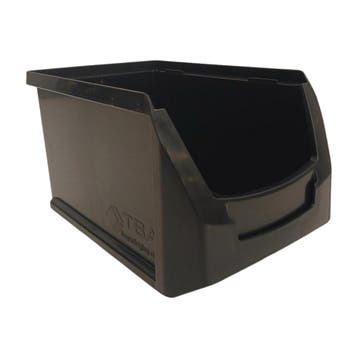 Magazijnbak 220x140x125 mm zwart pp nieuw, Ophalen of Verzenden