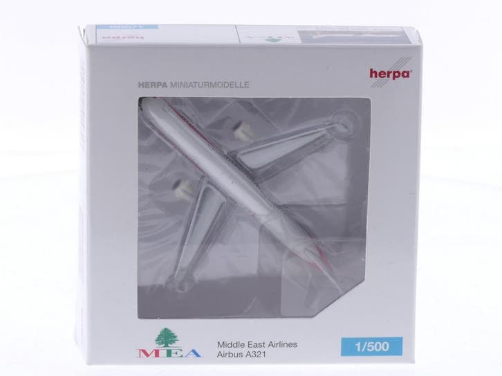 Schaal 1:500 Herpa 515818 Airbus A321 MEA - Middle East A..., Hobby & Loisirs créatifs, Modélisme | Avions & Hélicoptères, Enlèvement ou Envoi