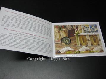 Vatikan 2 Euro 2010 Priesterjahr im offiziellen Numisbrief, Verzenden