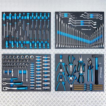Datona Gereedschapswagen Black-Line 7 laden + 153-delige, Doe-het-zelf en Bouw, Ophalen of Verzenden, Nieuw