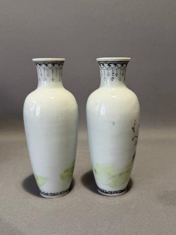 Vaas - Porselein - China - Qing Dynastie (1644-1911) - Twee