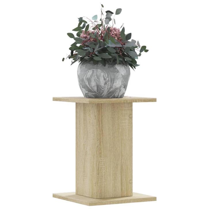 vidaXL Plantenstandaards 2 st 30x30x40 cm bewerkt hout, Tuin en Terras, Bloembakken en Plantenbakken, Nieuw, Verzenden
