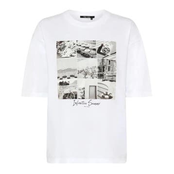 Marc Aurel • wit t-shirt infinitive summer • 36, Verzenden