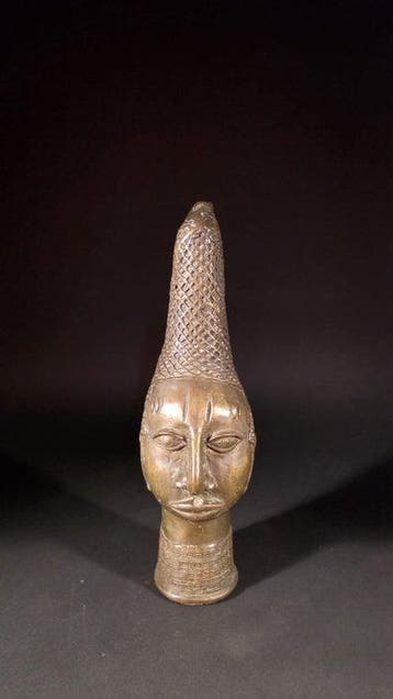 Tête en bronze - In the style of Ife - Bénin-Nigeria (Sans, Antiek en Kunst