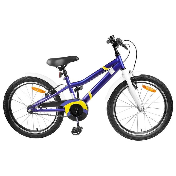 vidaXL Kinderfiets 24 Inch voor 8-12 jaar oud Blauw wit, Vélos & Vélomoteurs, Vélos | Vélos de course, Envoi