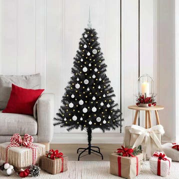 vidaXL Kerstboom Zwart 150 cm PVC, Verzenden