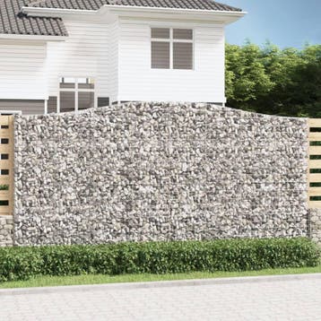 vidaXL Schanskorf gewelfd 400x50x200/220 cm gegalvaniseerd, Verzenden, Nieuw