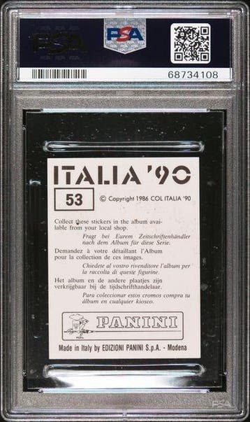 Panini 1990 Panini World Cup Italia 90 #53 Roberto Baggio -, Nieuw