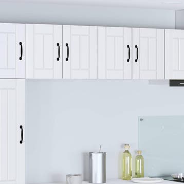 vidaXL Wandkast LUCCA 2 st Wit Bewerkt hout, Verzenden