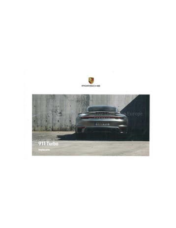 2022 PORSCHE 911 TURBO HARDCOVER BROCHURE FRANS