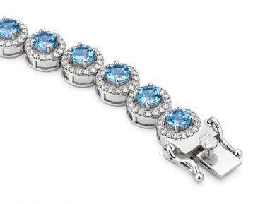 Zonder minimumprijs - Armband - 14 karaat Witgoud - 8.28ct., Nieuw