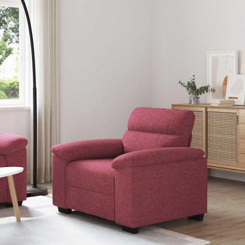 vidaXL bank / zetelstoel Wijnrood 100x81x84 cm Stof, Huis en Inrichting, Verzenden, Nieuw